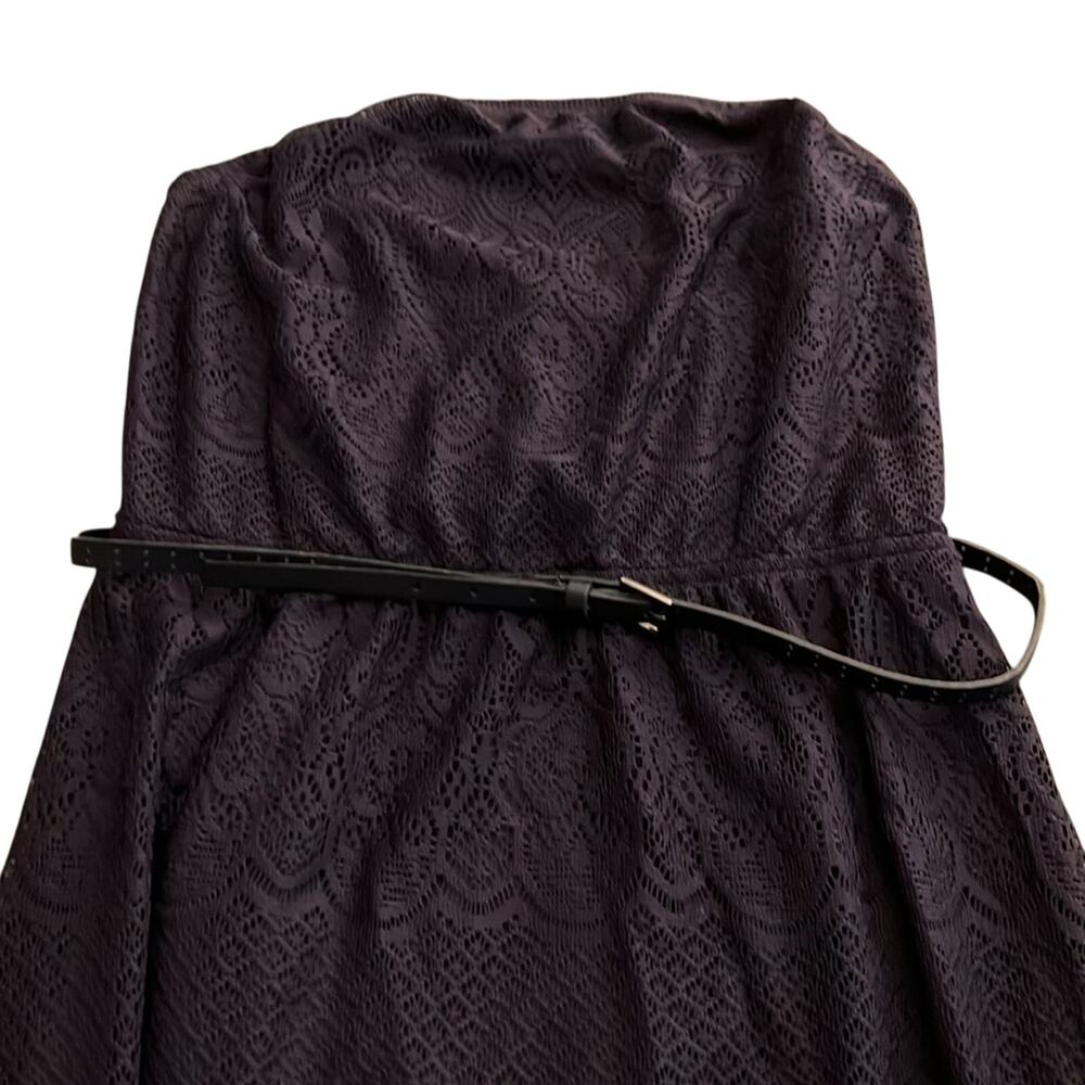 No Comment XL Navy Blue Lace Strapless Maxi Dress Juniors Beach Travel - Picture 4 of 8